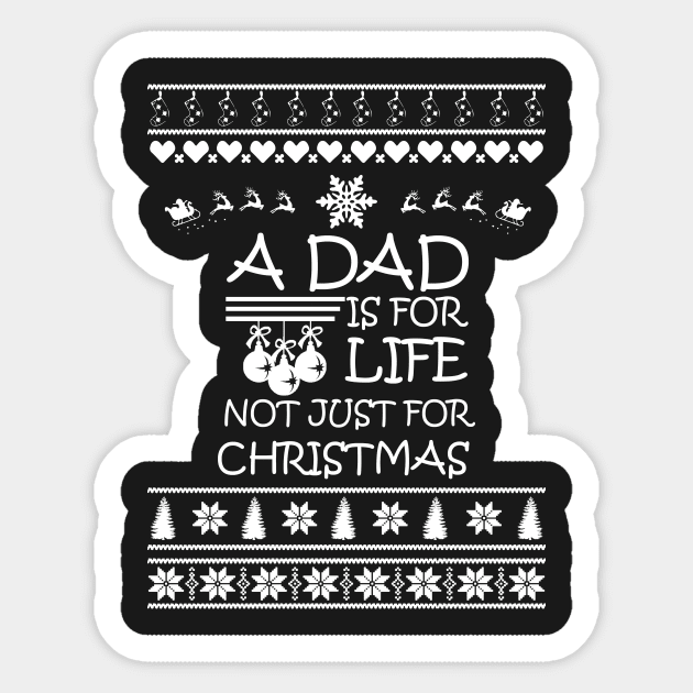 Merry Christmas DAD Sticker by bryanwilly